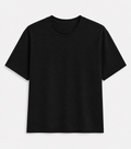 AM SIGNATURE OVERSIZED COTTON T-SHIRT - BLACK