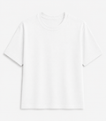 AM SIGNATURE OVERSIZED COTTON T-SHIRT - WHITE