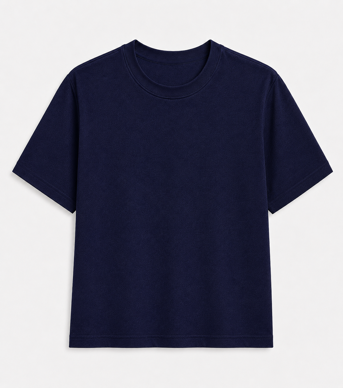 AM SIGNATURE OVERSIZED COTTON T-SHIRT - NAVY