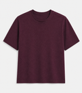 AM SIGNATURE OVERSIZED COTTON T-SHIRT - MAROON