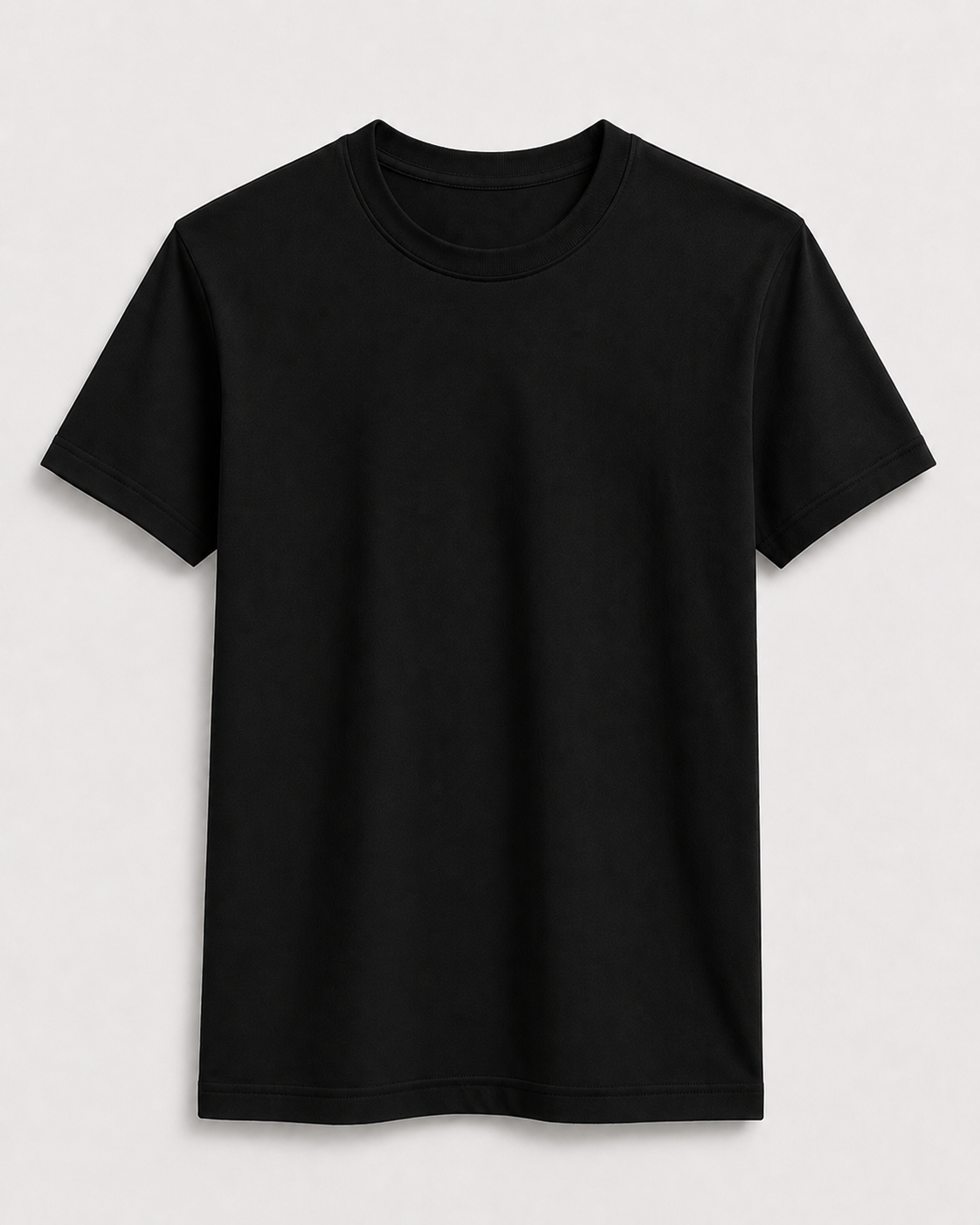 AM SIGNATURE ESSENTIAL COTTON T-SHIRT - BLACK