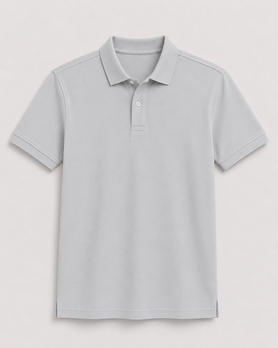 AM SIGNATURE BASIC POLO SHIRT - HEATHER GREY