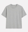 AM SIGNATURE OVERSIZED COTTON T-SHIRT - HEATHER GREY