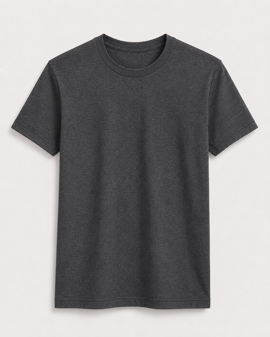 AM SIGNATURE ESSENTIAL COTTON T-SHIRT - CHARCOAL