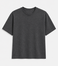 AM SIGNATURE OVERSIZED COTTON T-SHIRT - CHARCOAL