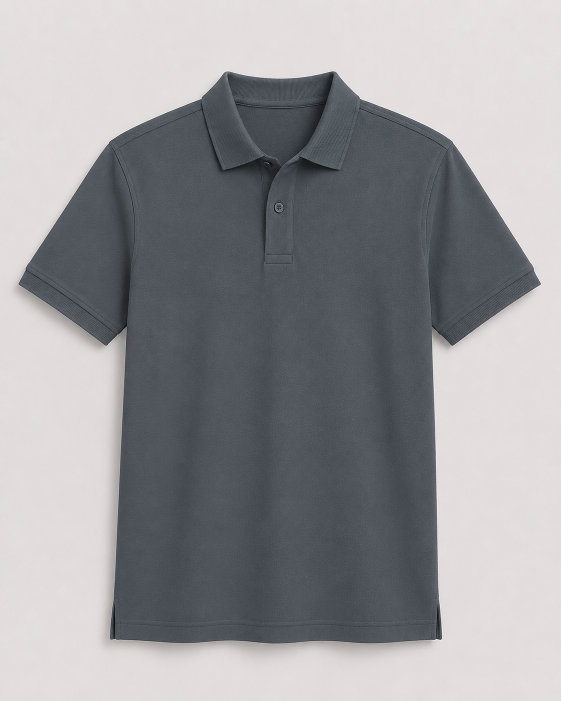 AM SIGNATURE BASIC POLO SHIRT - DRAK GREY
