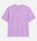 AM SIGNATURE OVERSIZED COTTON T-SHIRT - LIGHT LILAC