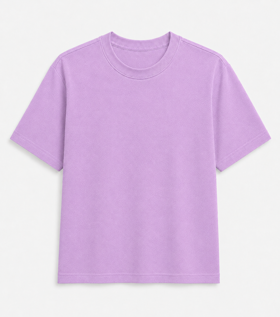 AM SIGNATURE OVERSIZED COTTON T-SHIRT - LIGHT LILAC