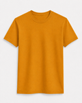 AM SIGNATURE ESSENTIAL COTTON T-SHIRT - MUSTARD