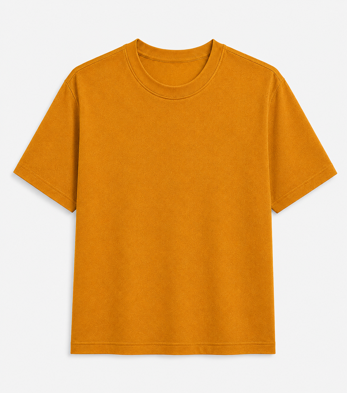 AM SIGNATURE OVERSIZED COTTON T-SHIRT - MUSTARD