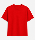 AM SIGNATURE OVERSIZED COTTON T-SHIRT - RED