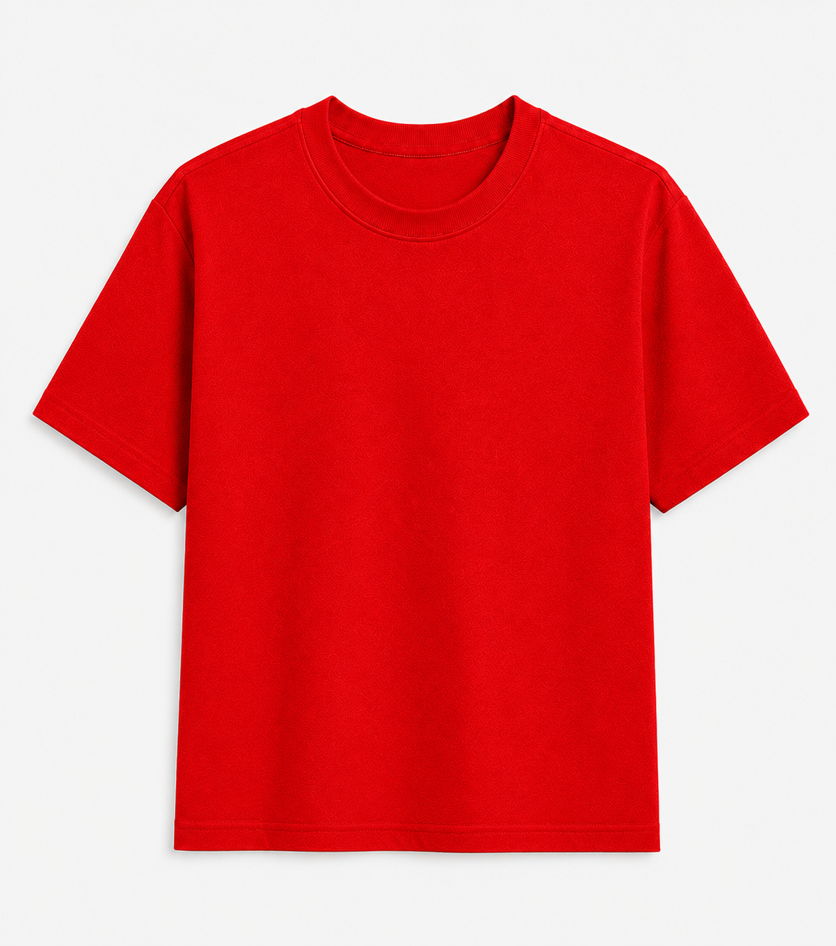 AM SIGNATURE OVERSIZED COTTON T-SHIRT - RED