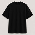 AM SIGNATURE WAFFLE KNIT OVERSIZED TEE - BLACK