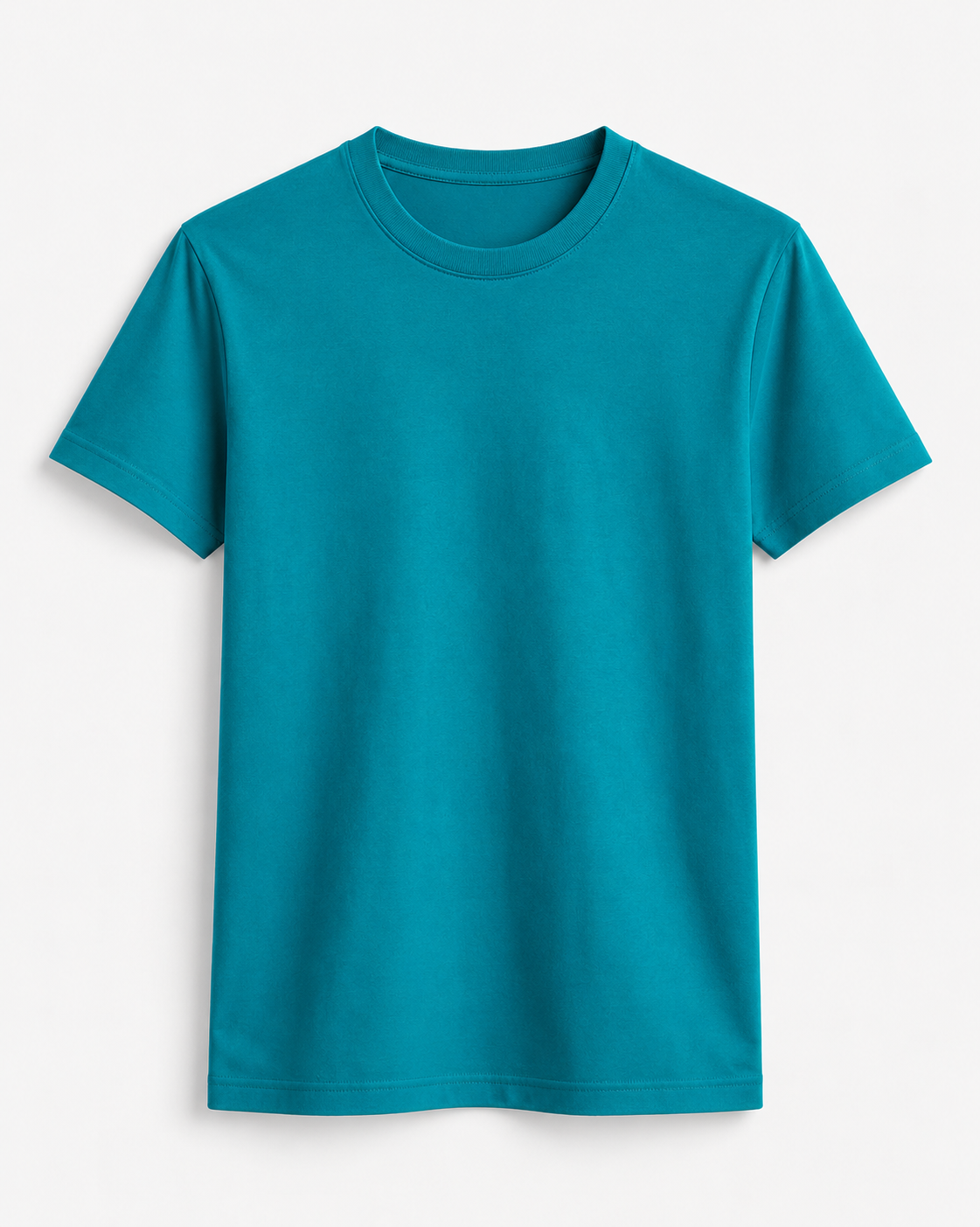 AM SIGNATURE ESSENTIAL COTTON T-SHIRT - TEAL BLUE