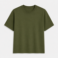 AM SIGNATURE OVERSIZED COTTON T-SHIRT - OLIVE GREEN