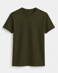 AM SIGNATURE ESSENTIAL COTTON T-SHIRT - OLIVE GREEN