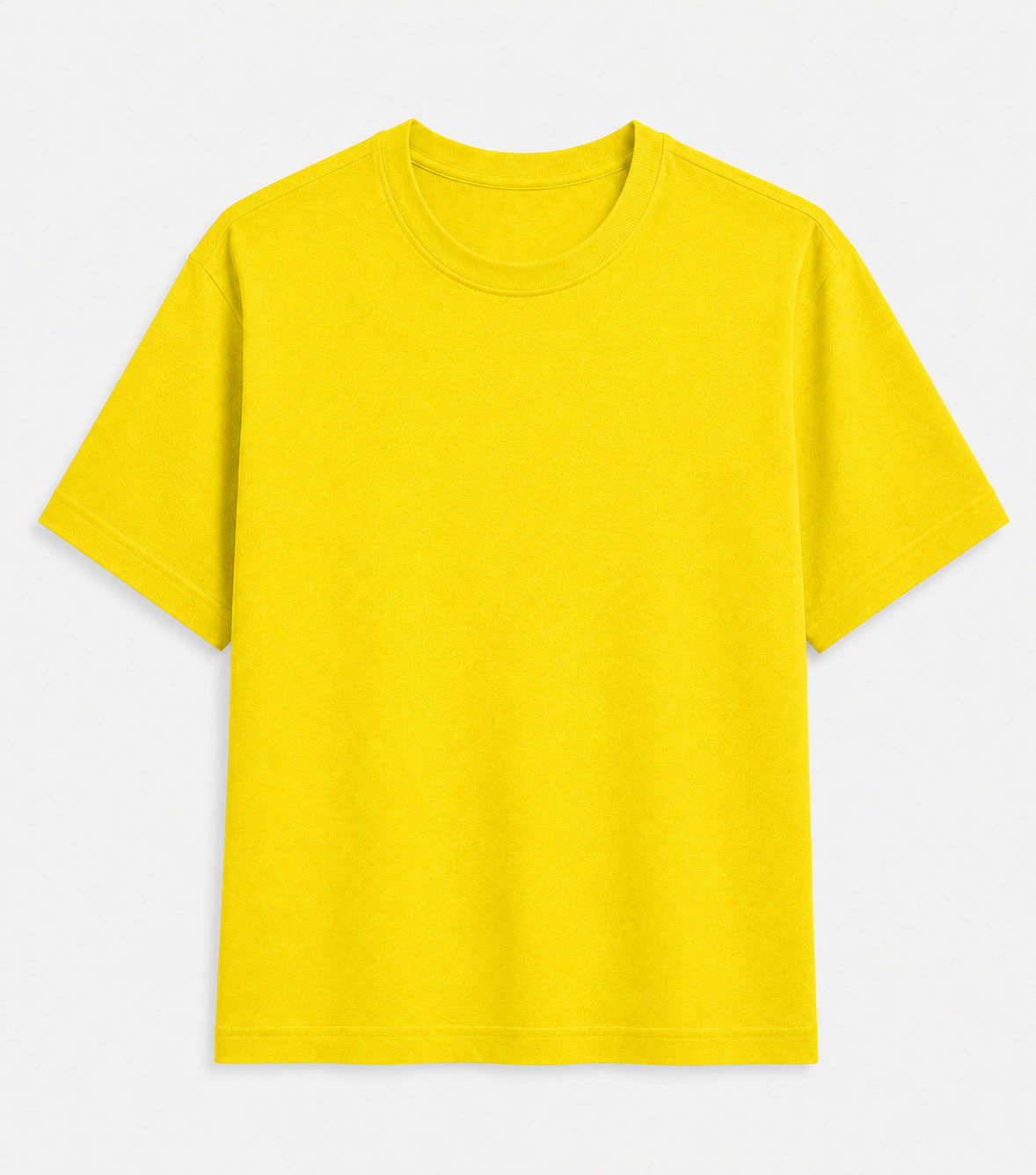 AM SIGNATURE OVERSIZED COTTON T-SHIRT - YELLOW
