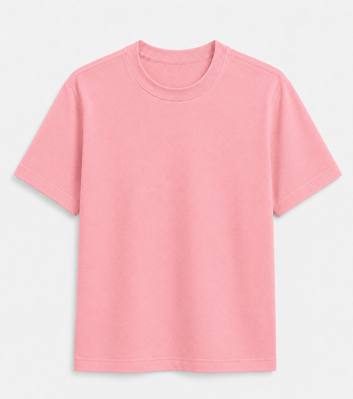 AM SIGNATURE OVERSIZED COTTON T-SHIRT - LIGHT PINK