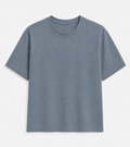 AM SIGNATURE OVERSIZED COTTON T-SHIRT - LIGHT GREY