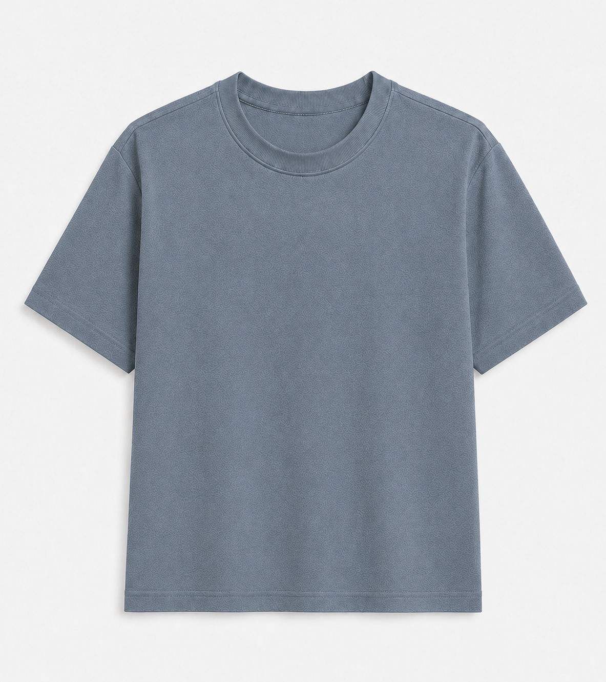 AM SIGNATURE OVERSIZED COTTON T-SHIRT - LIGHT GREY