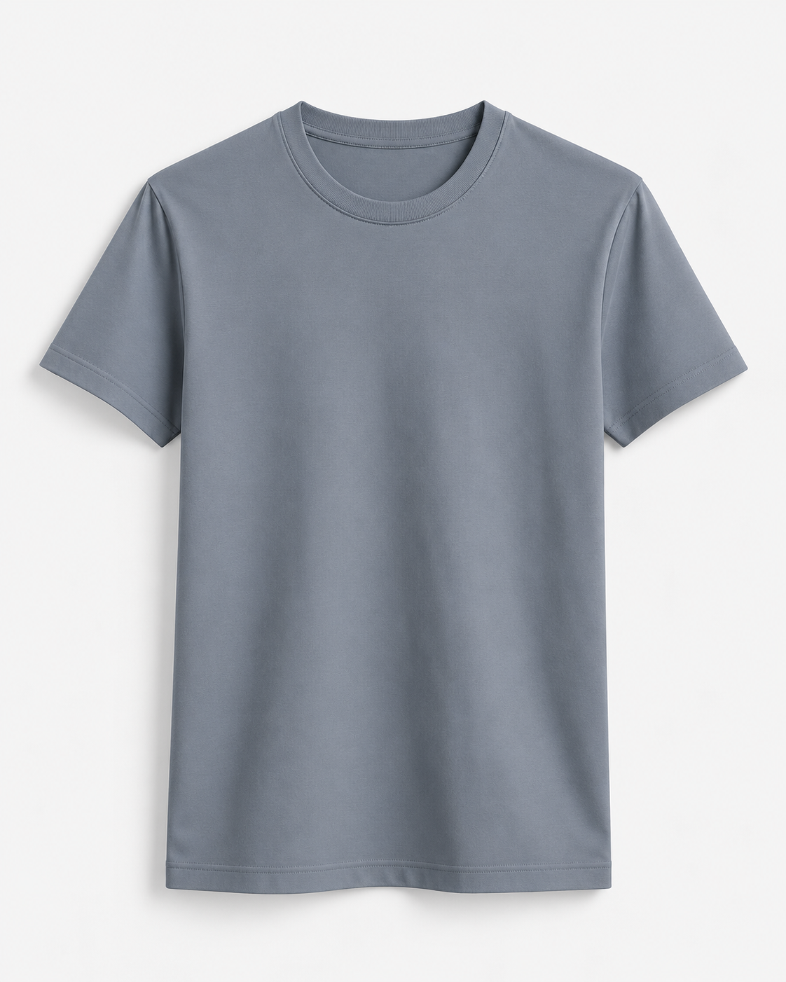 AM SIGNATURE ESSENTIAL COTTON T-SHIRT - LIGHT GREY