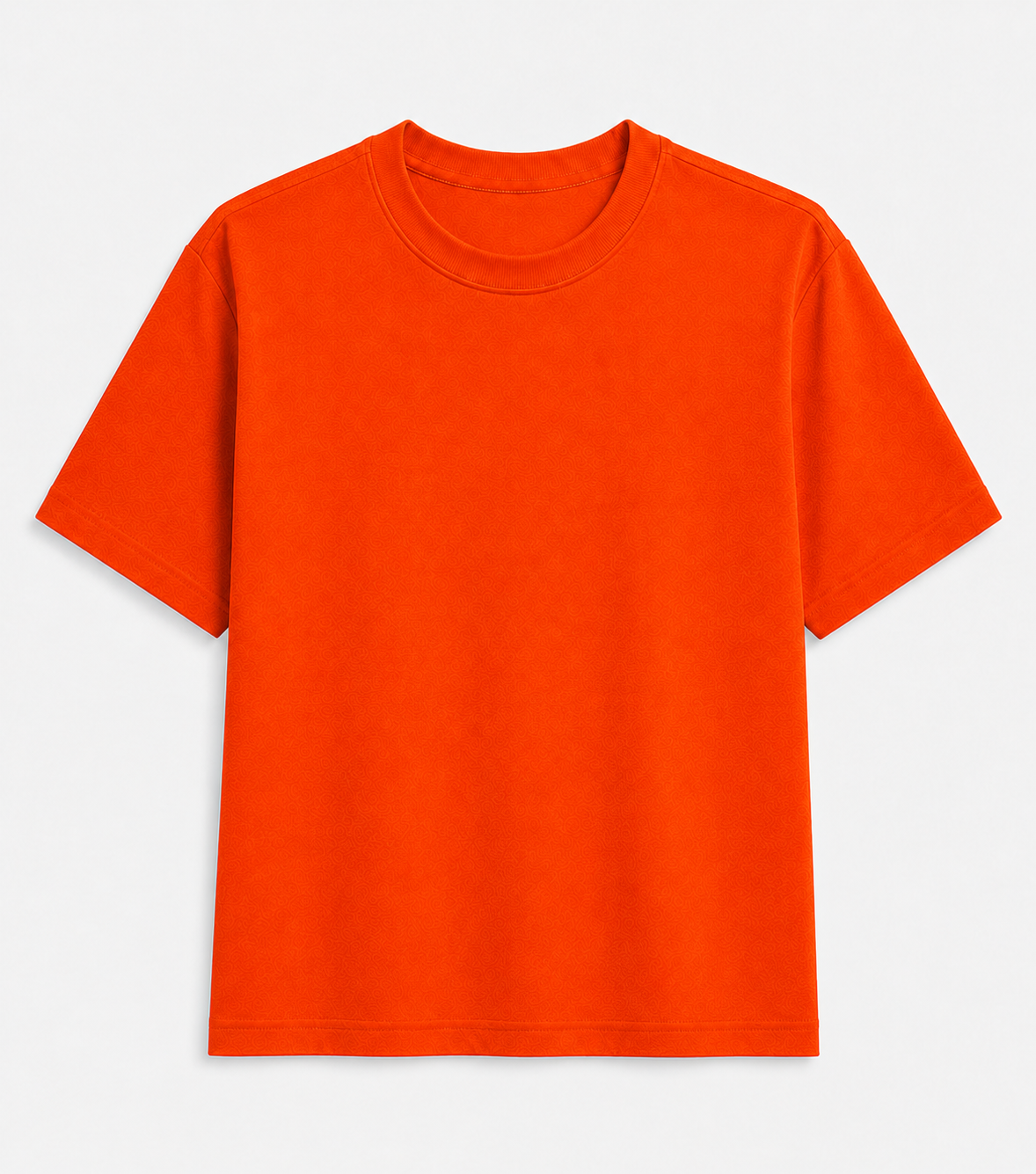 AM SIGNATURE OVERSIZED COTTON T-SHIRT - ORANGE