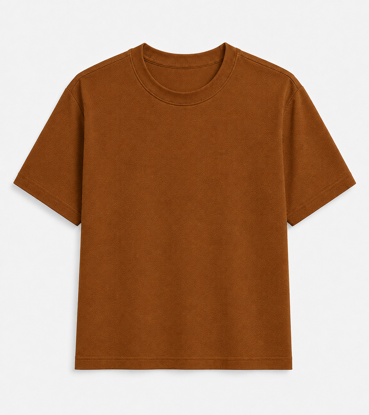 AM SIGNATURE OVERSIZED COTTON T-SHIRT - LIGHT BROWN