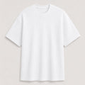 AM SIGNATURE WAFFLE KNIT OVERSIZED TEE - WHITE