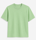 AM SIGNATURE OVERSIZED COTTON T-SHIRT - LIGHT GREEN