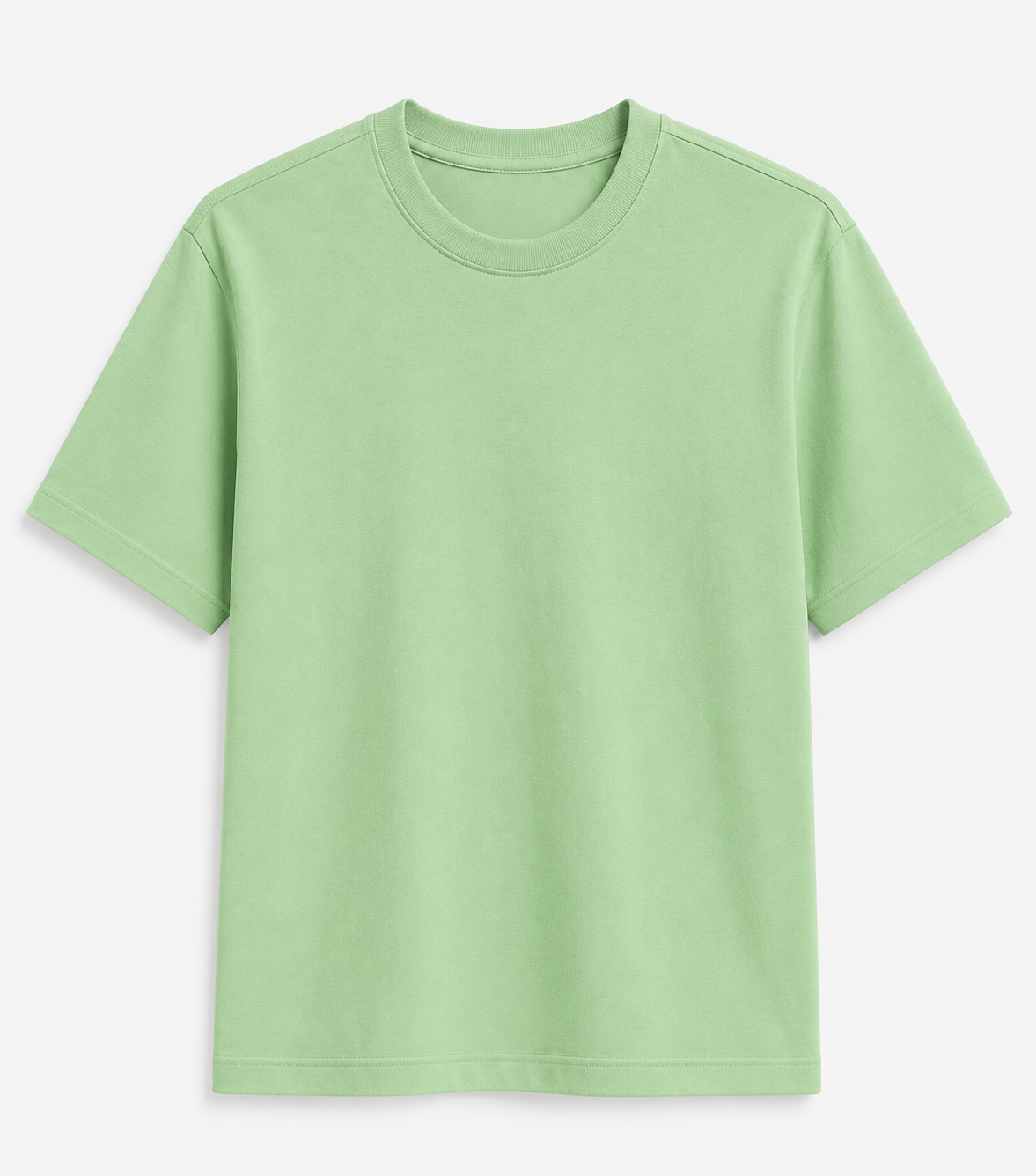 AM SIGNATURE OVERSIZED COTTON T-SHIRT - LIGHT GREEN