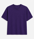 AM SIGNATURE OVERSIZED COTTON T-SHIRT - ROYAL PURPLE