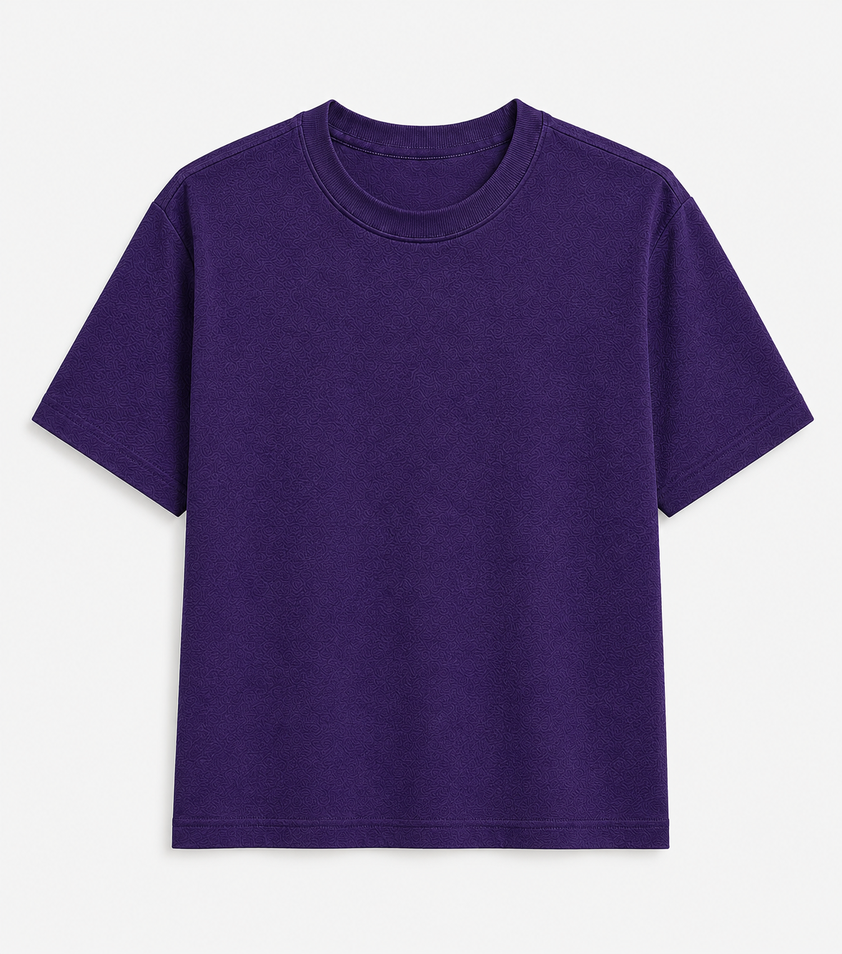 AM SIGNATURE OVERSIZED COTTON T-SHIRT - ROYAL PURPLE