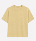 AM SIGNATURE OVERSIZED COTTON T-SHIRT - BEIGE
