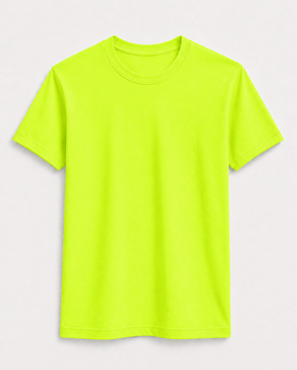 AM SIGNATURE ESSENTIAL COTTON T-SHIRT - HIGHLIGHTER GREEN
