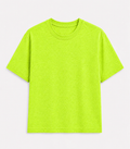 AM SIGNATURE OVERSIZED COTTON T-SHIRT - HIGHLIGHTER GREEN