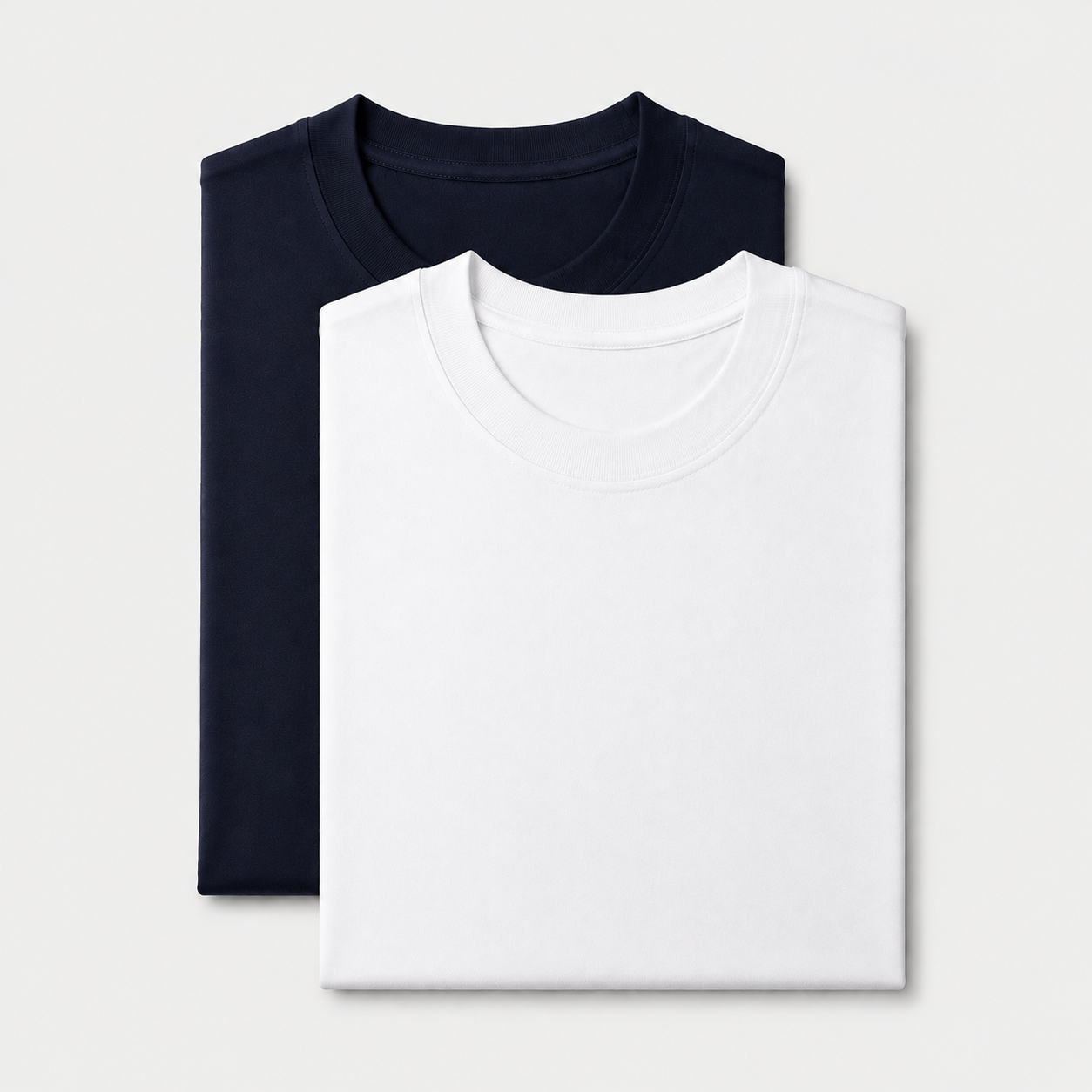 AM SIGNATURE ESSENTIAL COTTON PACK OF 2 TEES - NAVY & WHITE