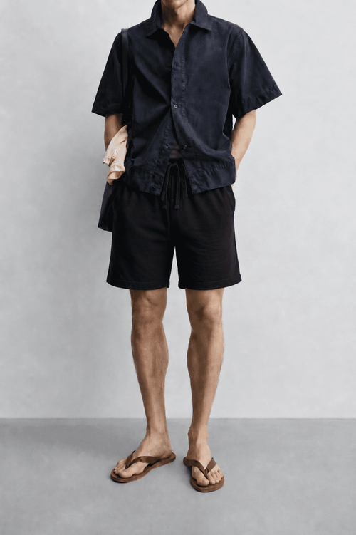 AM SIGNATURE COTTON JERSEY SHIORTS – BLACK