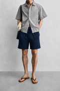 AM SIGNATURE COTTON JERSEY SHIORTS – NAVY BLUE