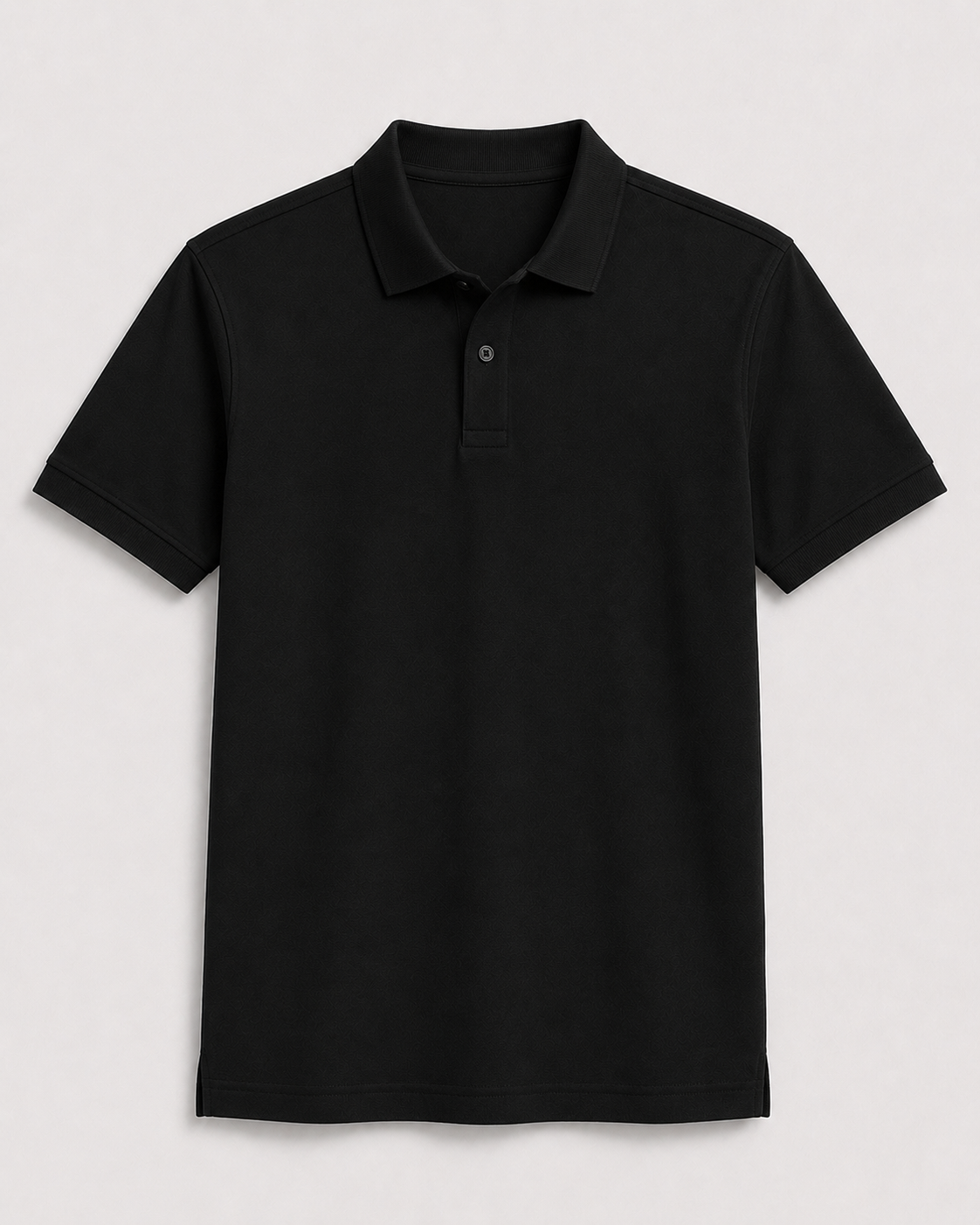 AM SIGNATURE BASIC POLO SHIRT - BLACK