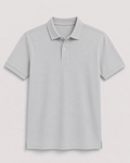 AM SIGNATURE BASIC POLO SHIRT - HEATHER GREY