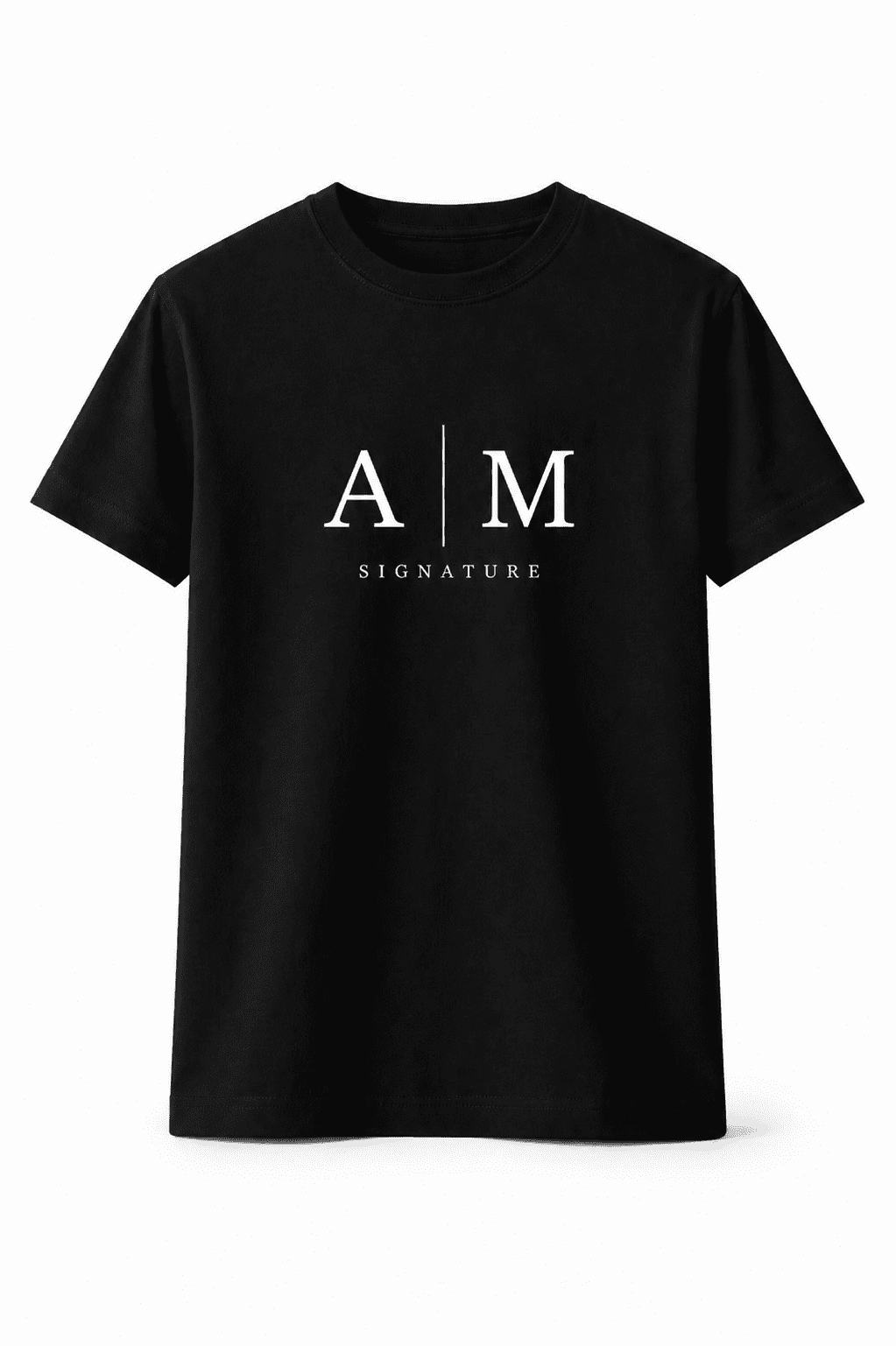 AM SIGNATURE CLASSIC LOGO T-SHIRT - BLACK
