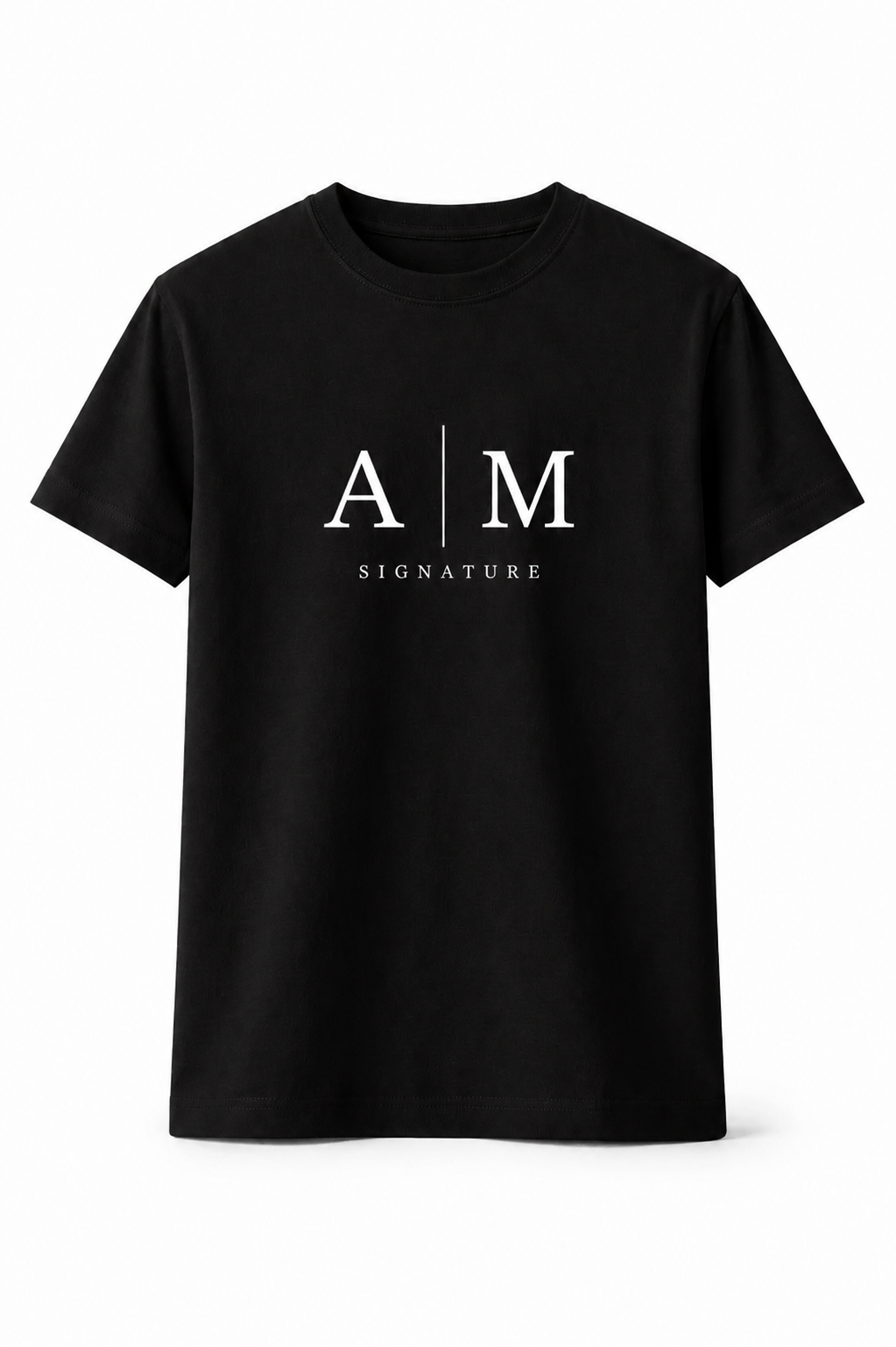 AM SIGNATURE CLASSIC LOGO T-SHIRT - BLACK