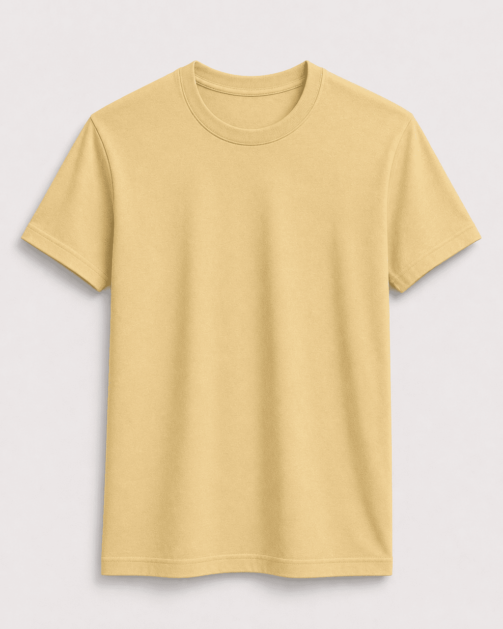AM SIGNATURE ESSENTIAL COTTON T-SHIRT - BEIGE