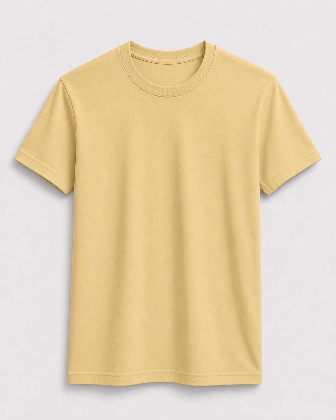 AM SIGNATURE ESSENTIAL COTTON T-SHIRT - BEIGE