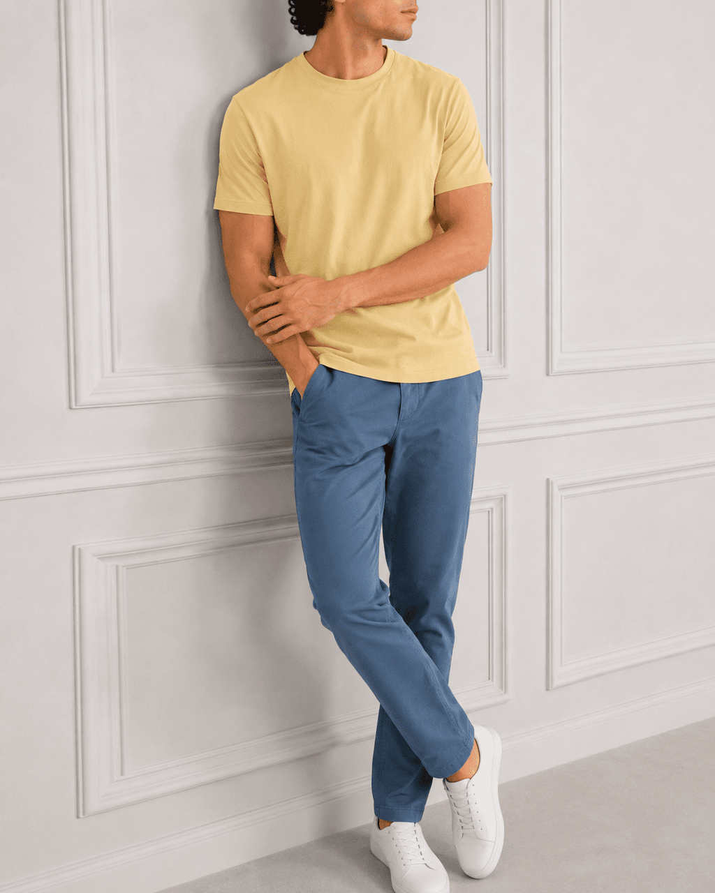 AM SIGNATURE ESSENTIAL COTTON T-SHIRT - BEIGE