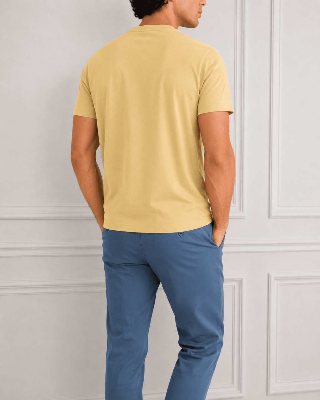 AM SIGNATURE ESSENTIAL COTTON T-SHIRT - BEIGE