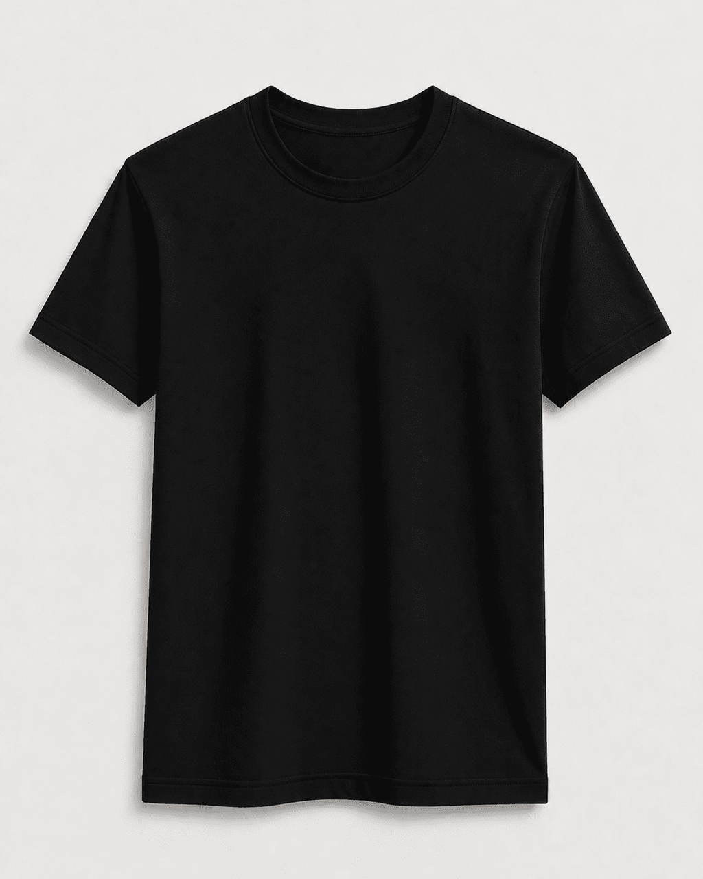 AM SIGNATURE ESSENTIAL COTTON T-SHIRT - BLACK