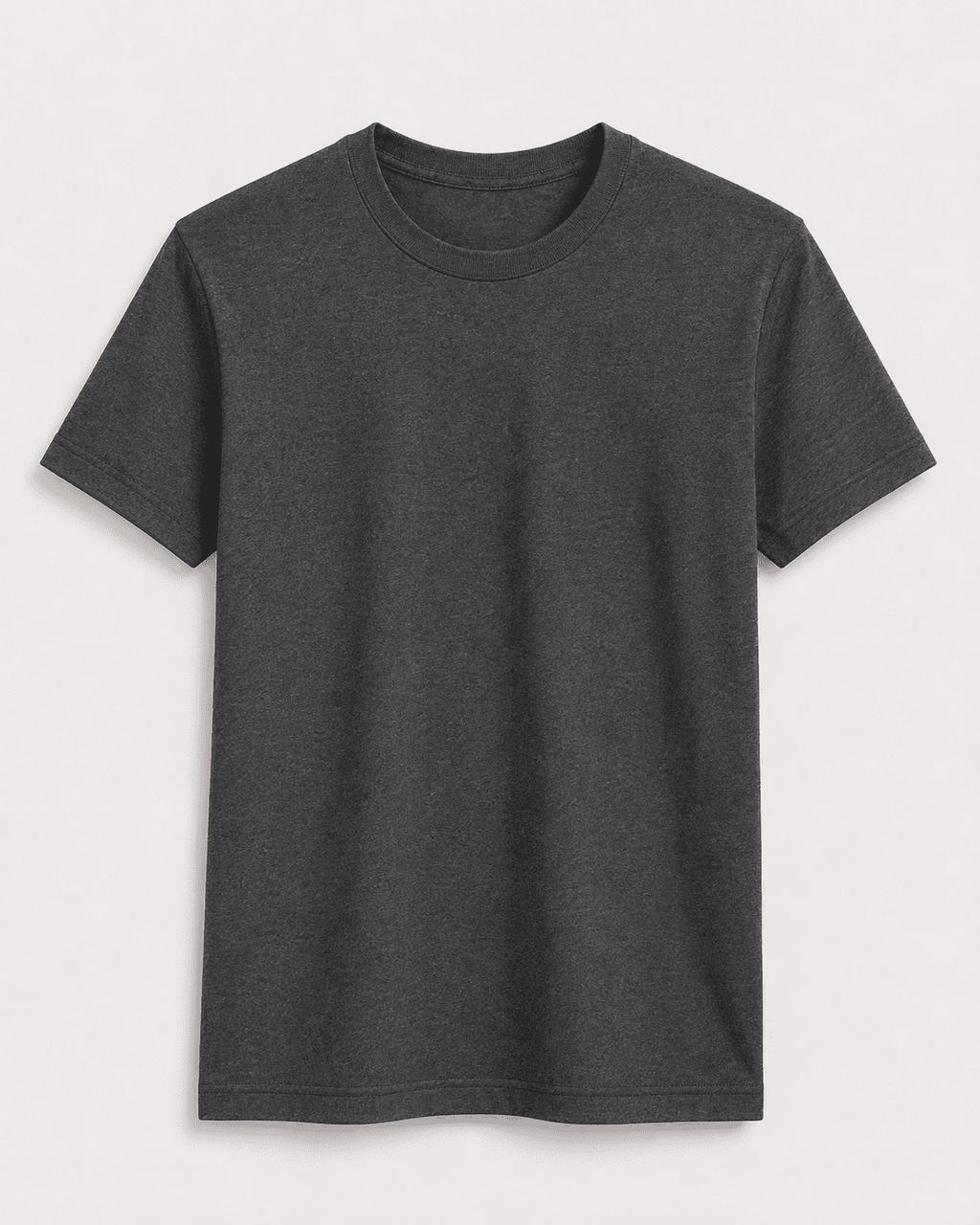 AM SIGNATURE ESSENTIAL COTTON T-SHIRT - CHARCOAL