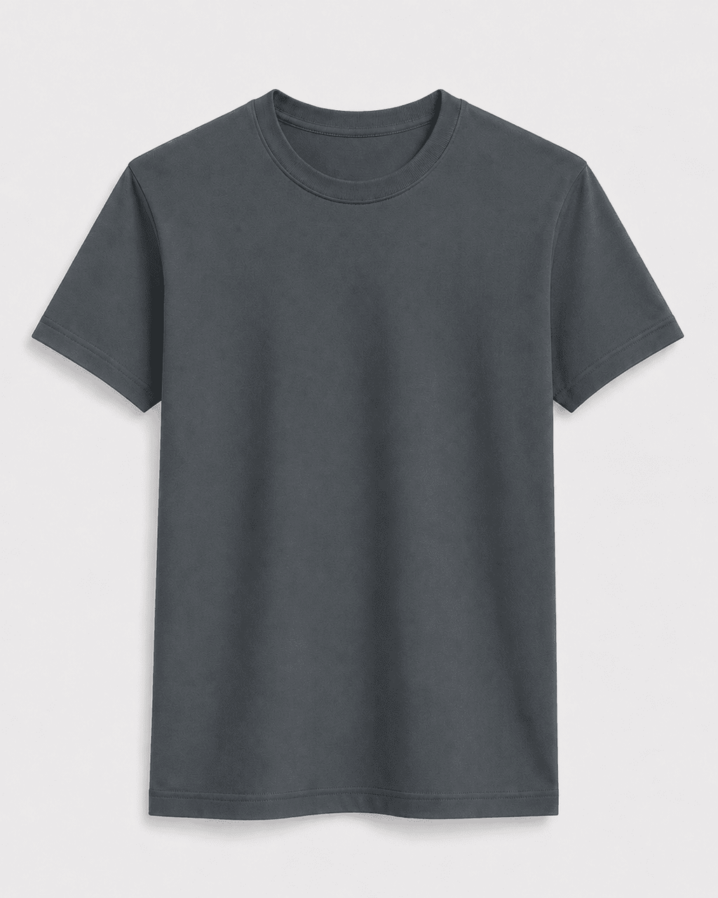 AM SIGNATURE ESSENTIAL COTTON T-SHIRT - GRAPHITE GREY