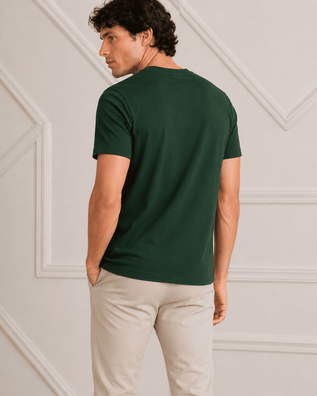 AM SIGNATURE ESSENTIAL COTTON T-SHIRT - GREEN